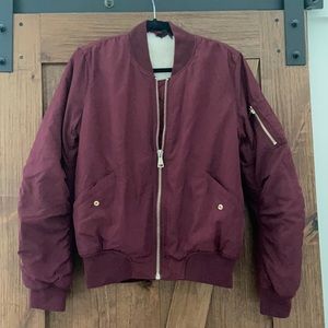 COPY - Topshop MA1 bomber jacket with faux fur lining